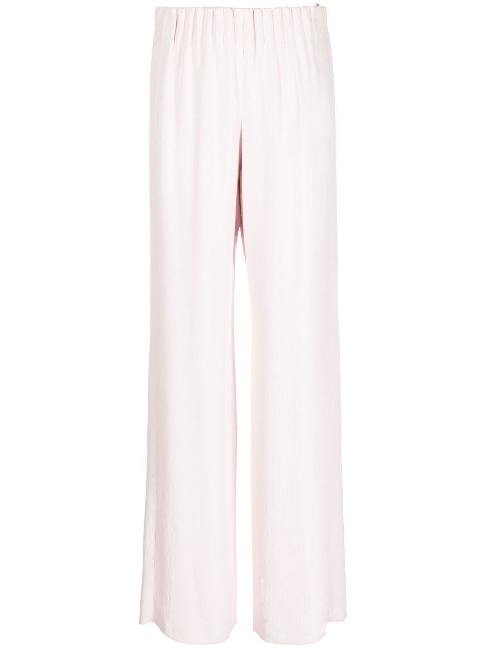 Pleat-detail wide-leg trousers - Blue