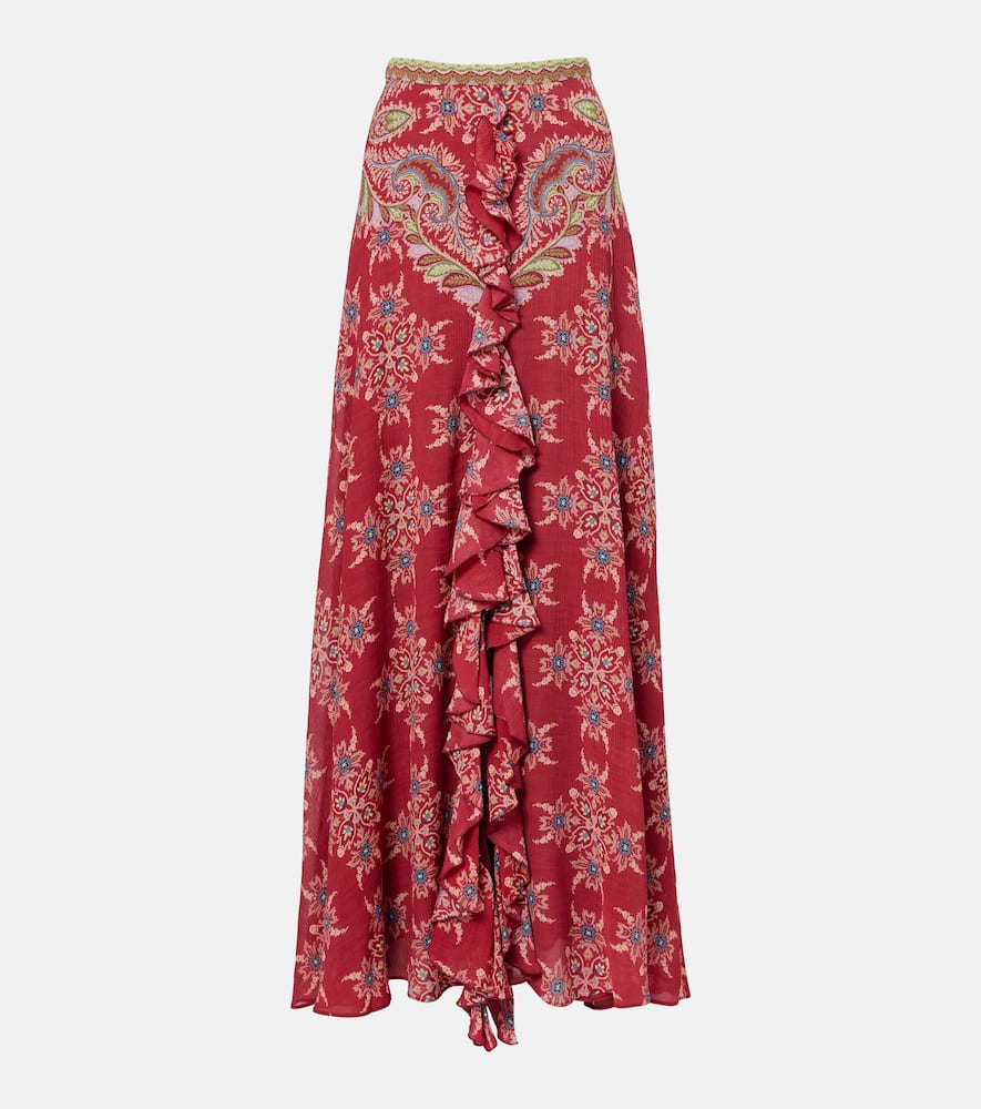 Printed maxi skirt