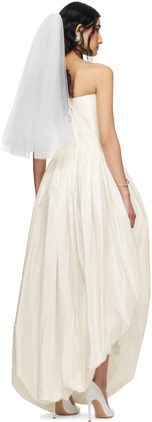 Wed SSENSE Exclusive Off-White Gathered Maxi Dress