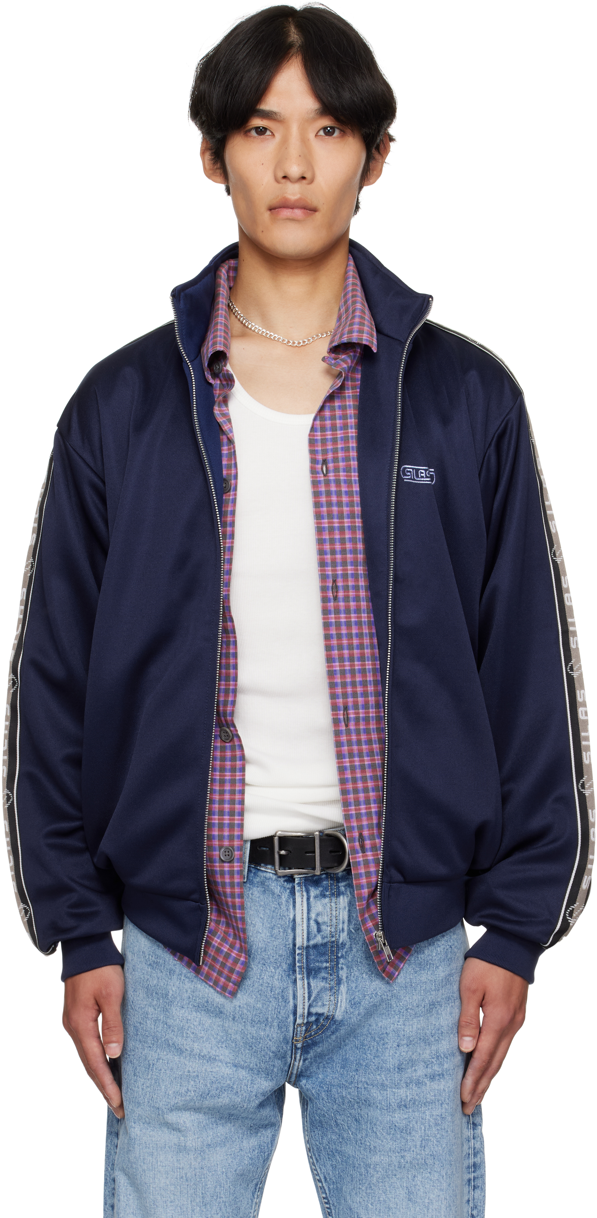 Navy Logo Track Jacket