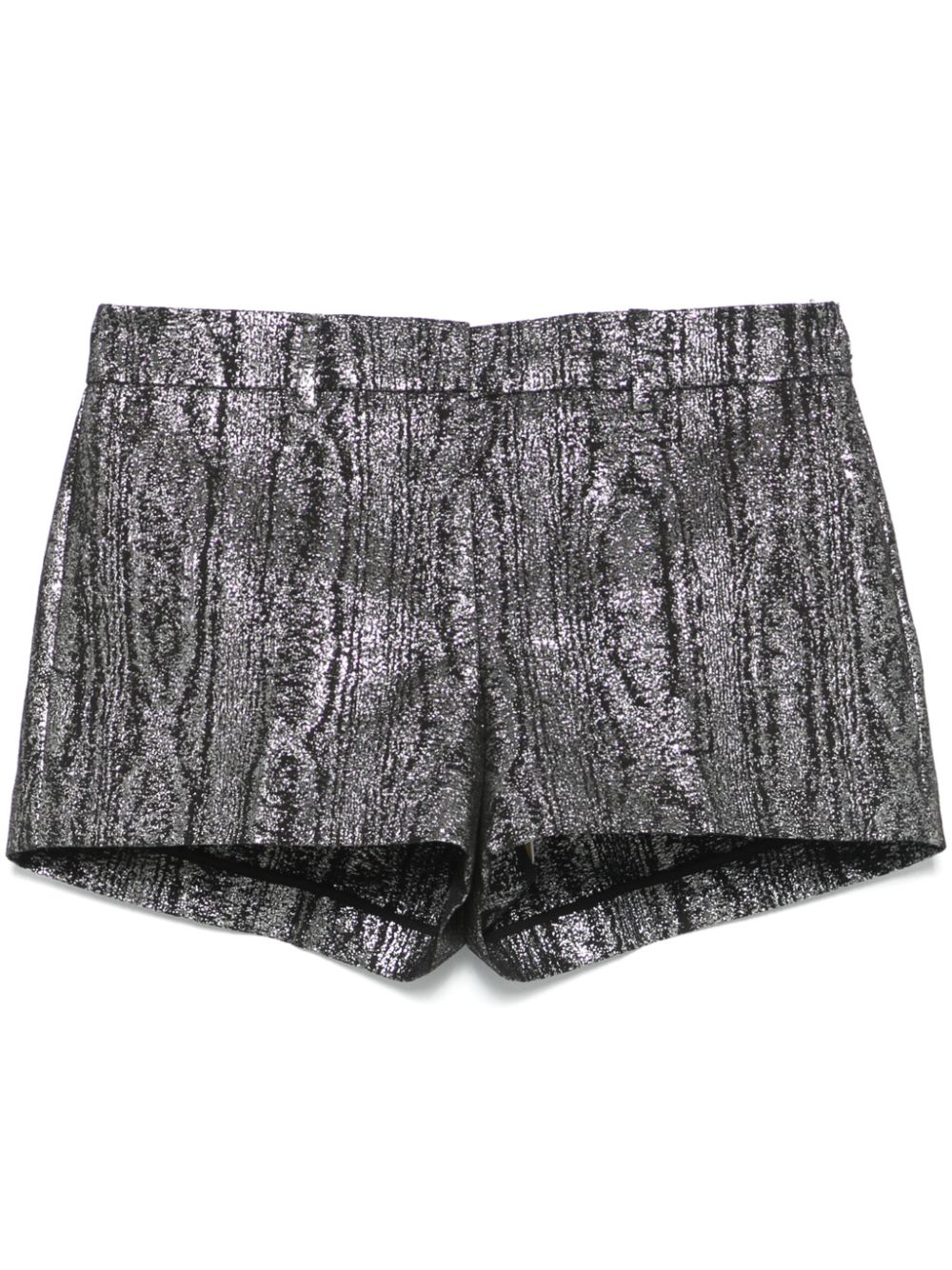 Metallic moiré shorts - Black