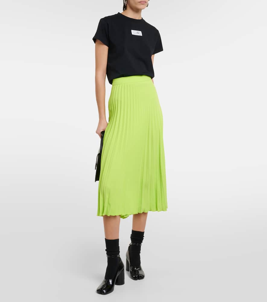 Pleated midi skirt