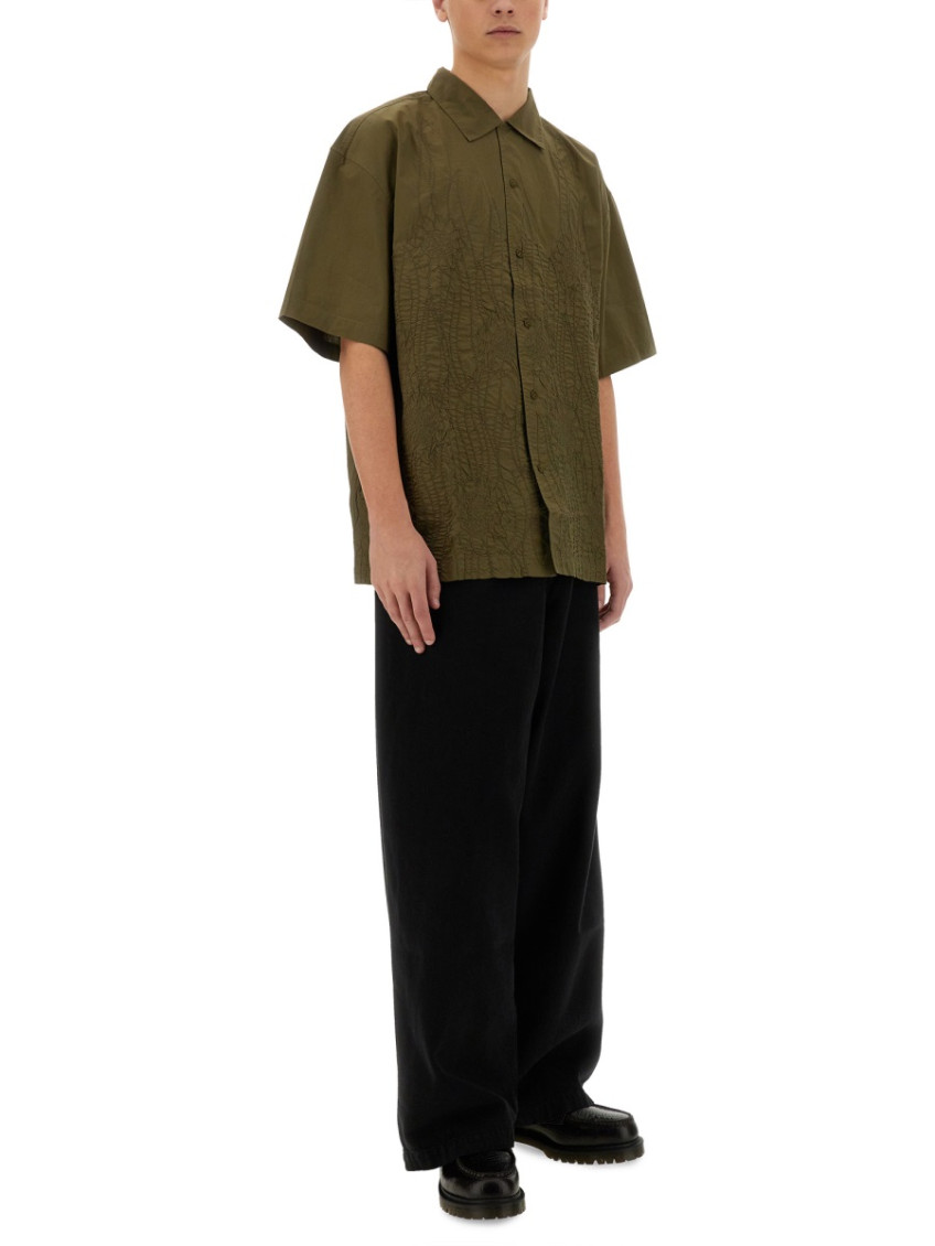 Olive Embroidered Shirt