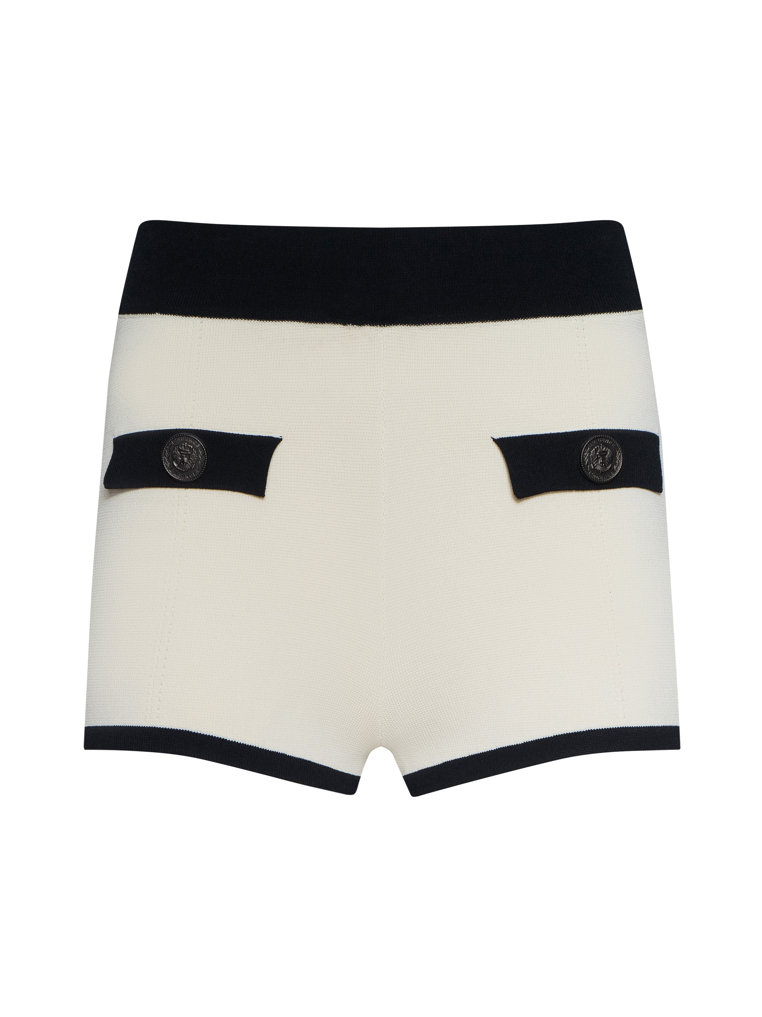 Lumi Knit Micro Short In Vintage White/black