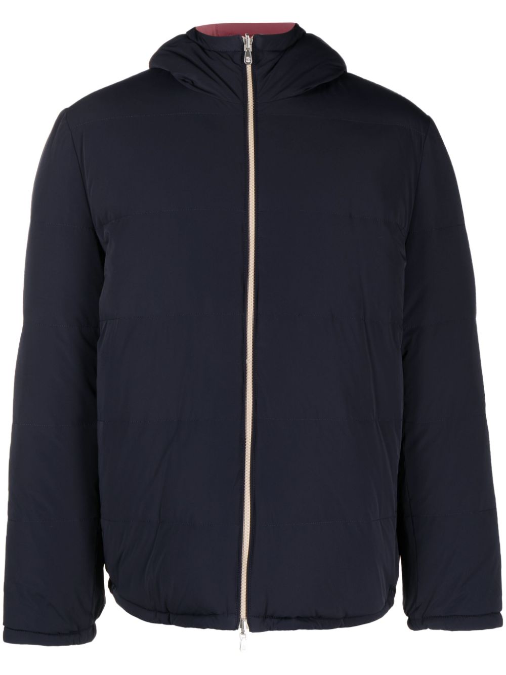 Reversible padded zipped jacket - Blue