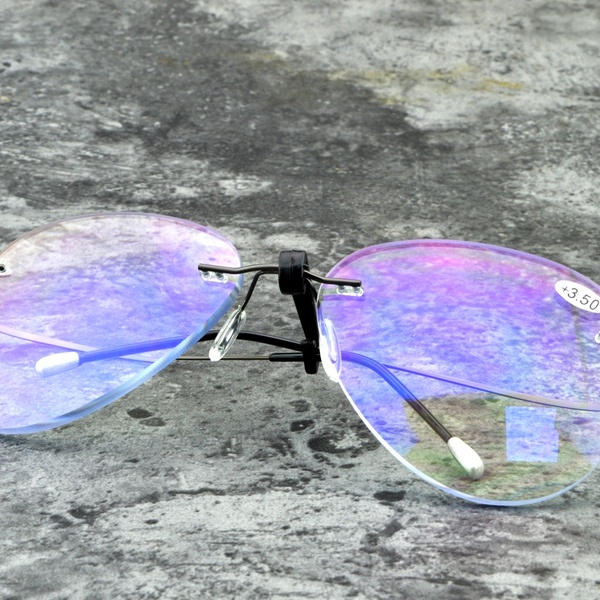 Men Women Rimless Aviation Pilot Style Supar Large Frame Reading Glasses +1 +1.5 +2 +2.5 +3 +3.5 +4