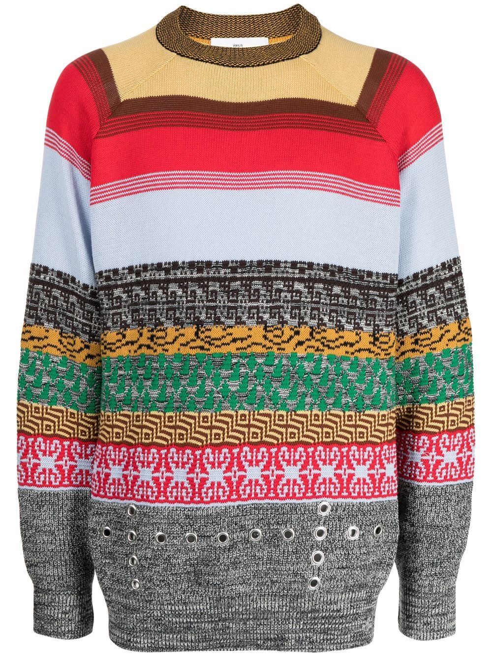 Intarsia-knit crew-neck jumper - Multicolour