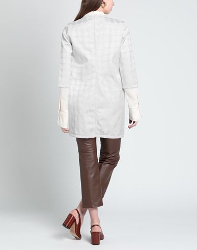 Woman Overcoat & Trench Coat White Size M Viscose, Polyester, Acrylic