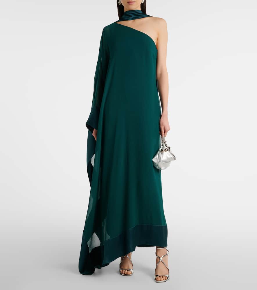 Betsy Spirito one-shoulder silk maxi dress