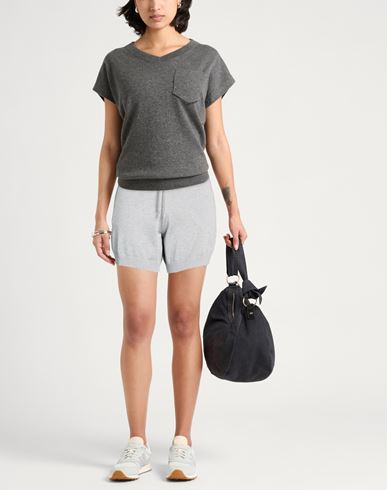 Woman Shorts & Bermuda Shorts Grey Size 6 Cotton, Viscose, Polyester