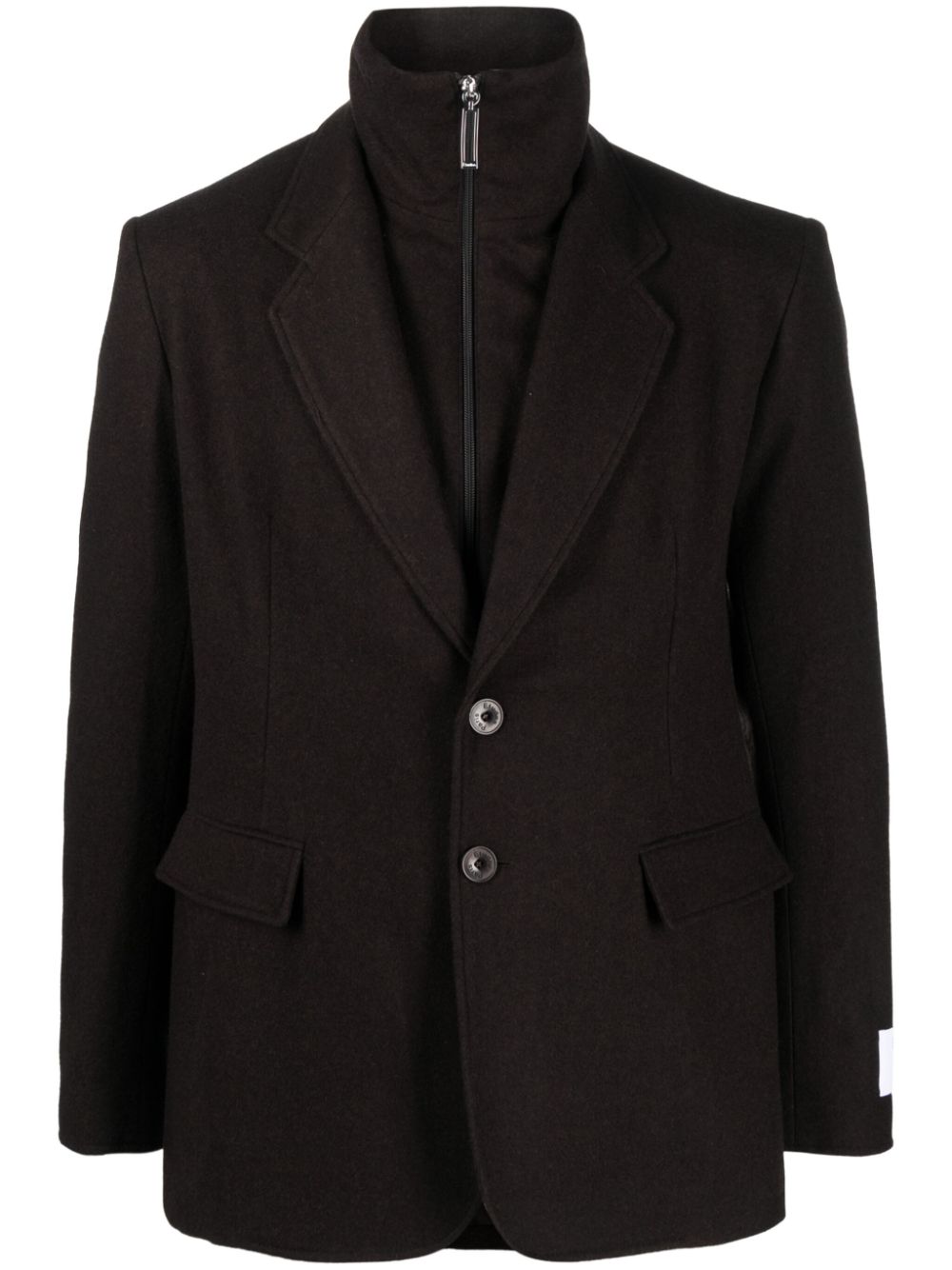 Halles flannel blazer - Brown