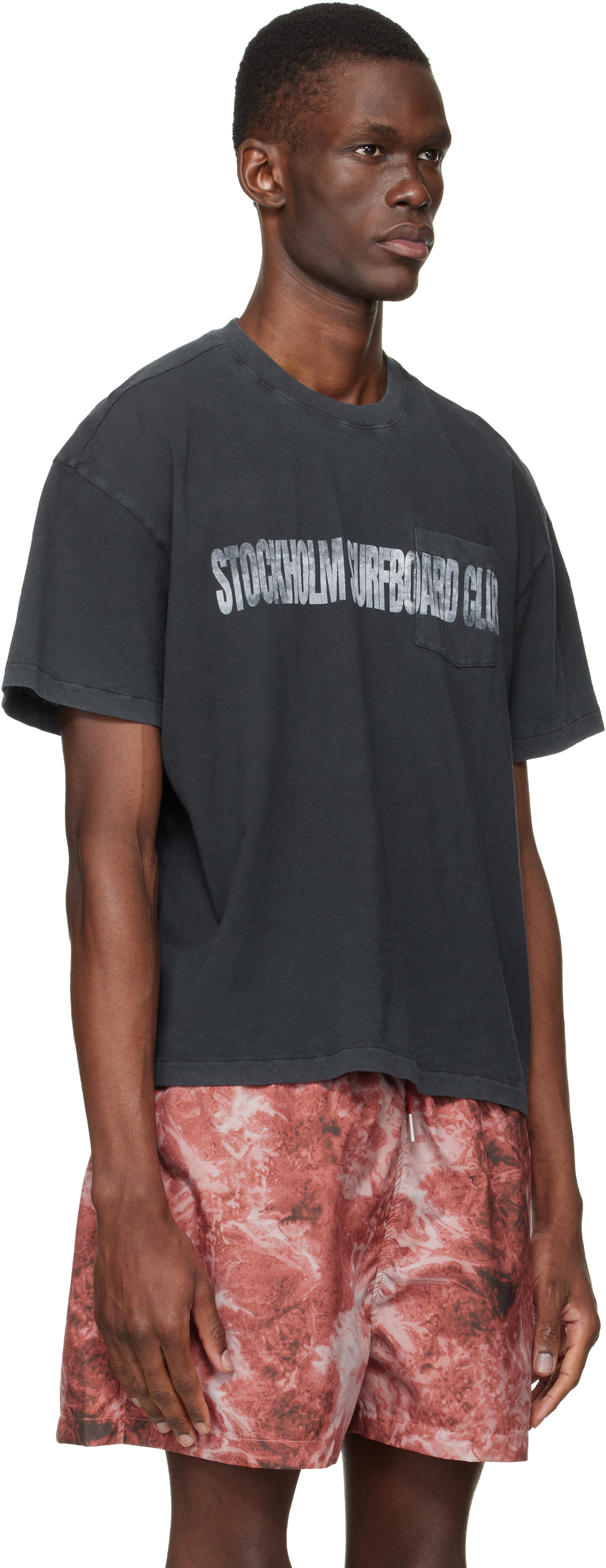 Black Printed Pocket T-shirt