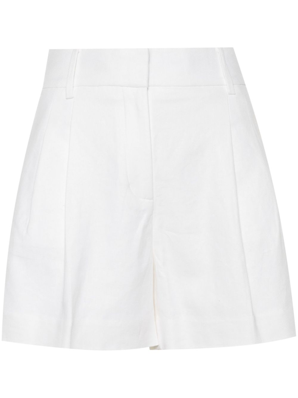 Pleat-detail tailored shorts - White