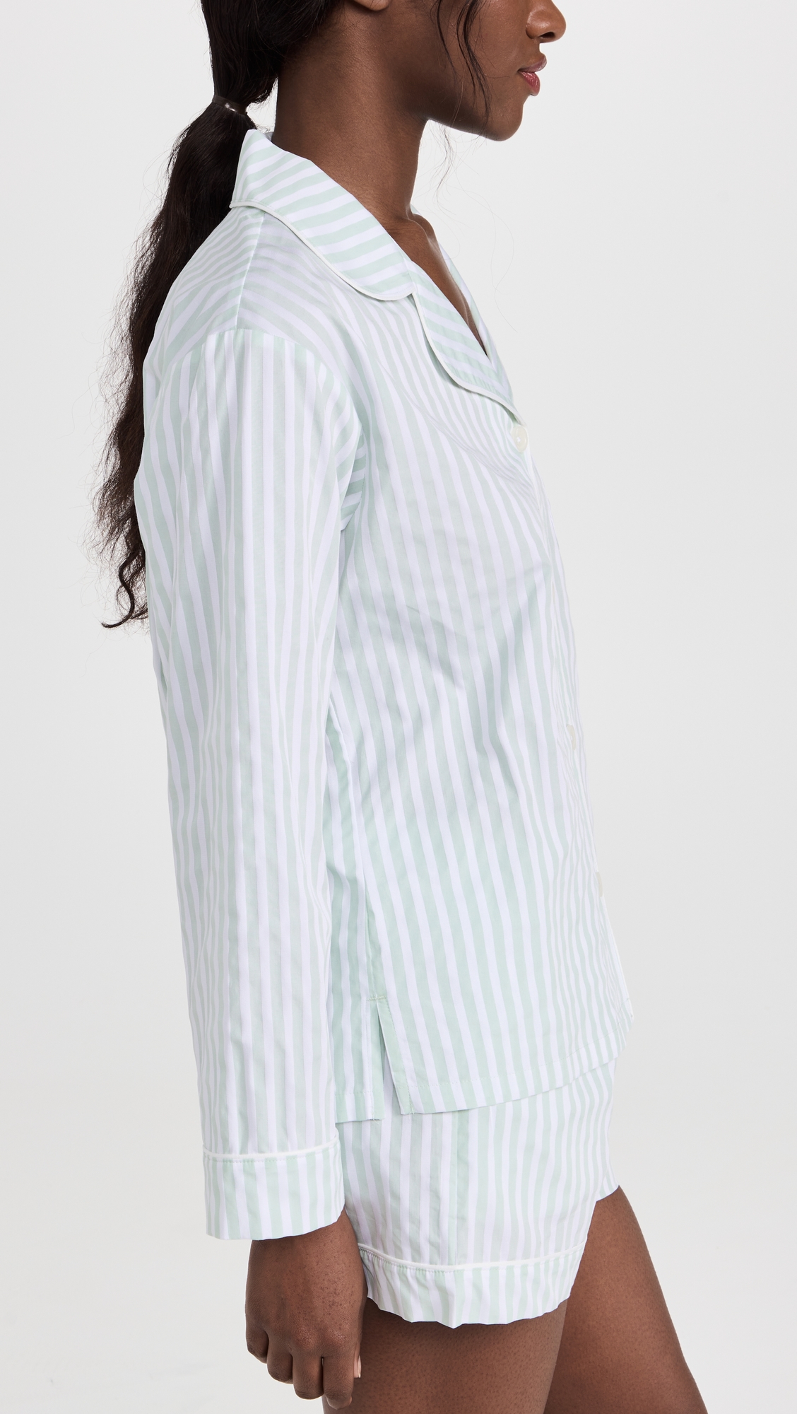 100% Cotton Long Sleeve PJ Set MintStripe