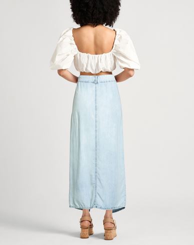 Woman Denim skirt Blue Size S Tencel