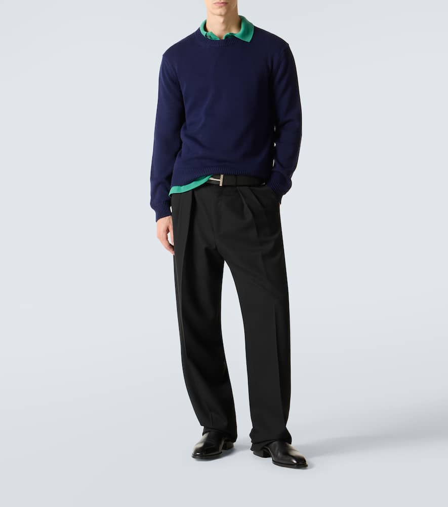 Cotton and silk sweater