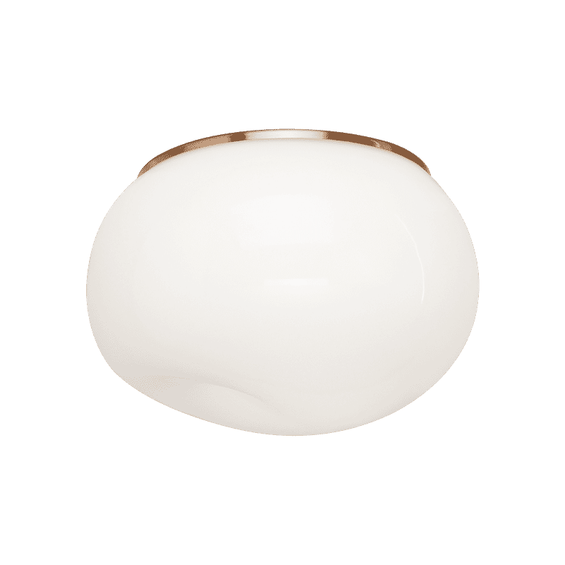 Aged Gold Brass One Light Flush Mount from the Gelasin Collection