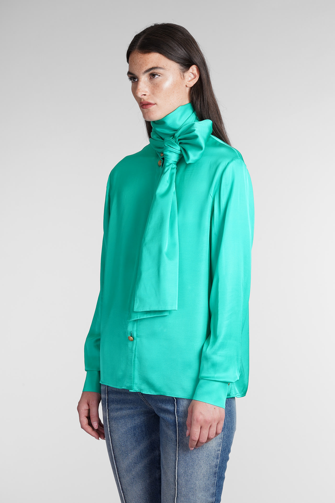 Shirt In Green Viscose
