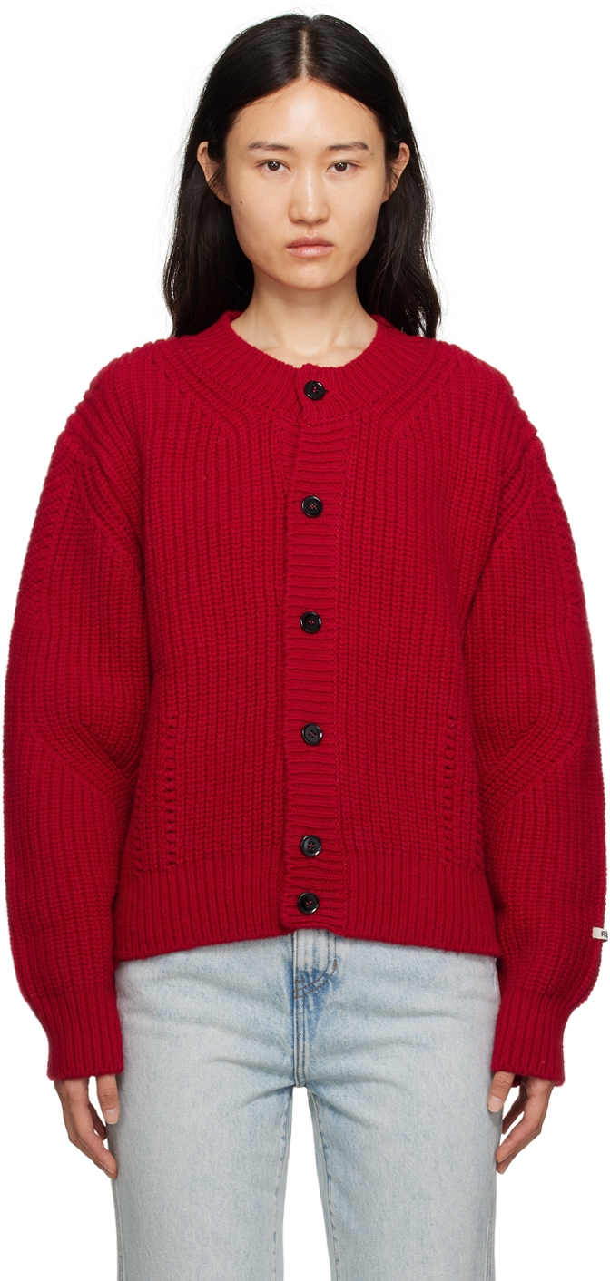 Red Chunky Cardigan