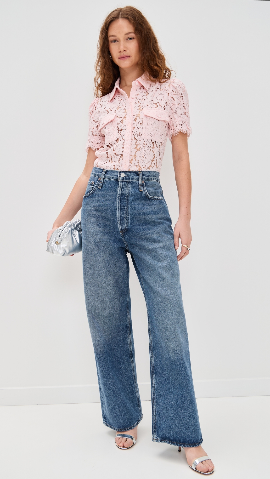 Generation Love Mina Lace Shirt Petal Pink