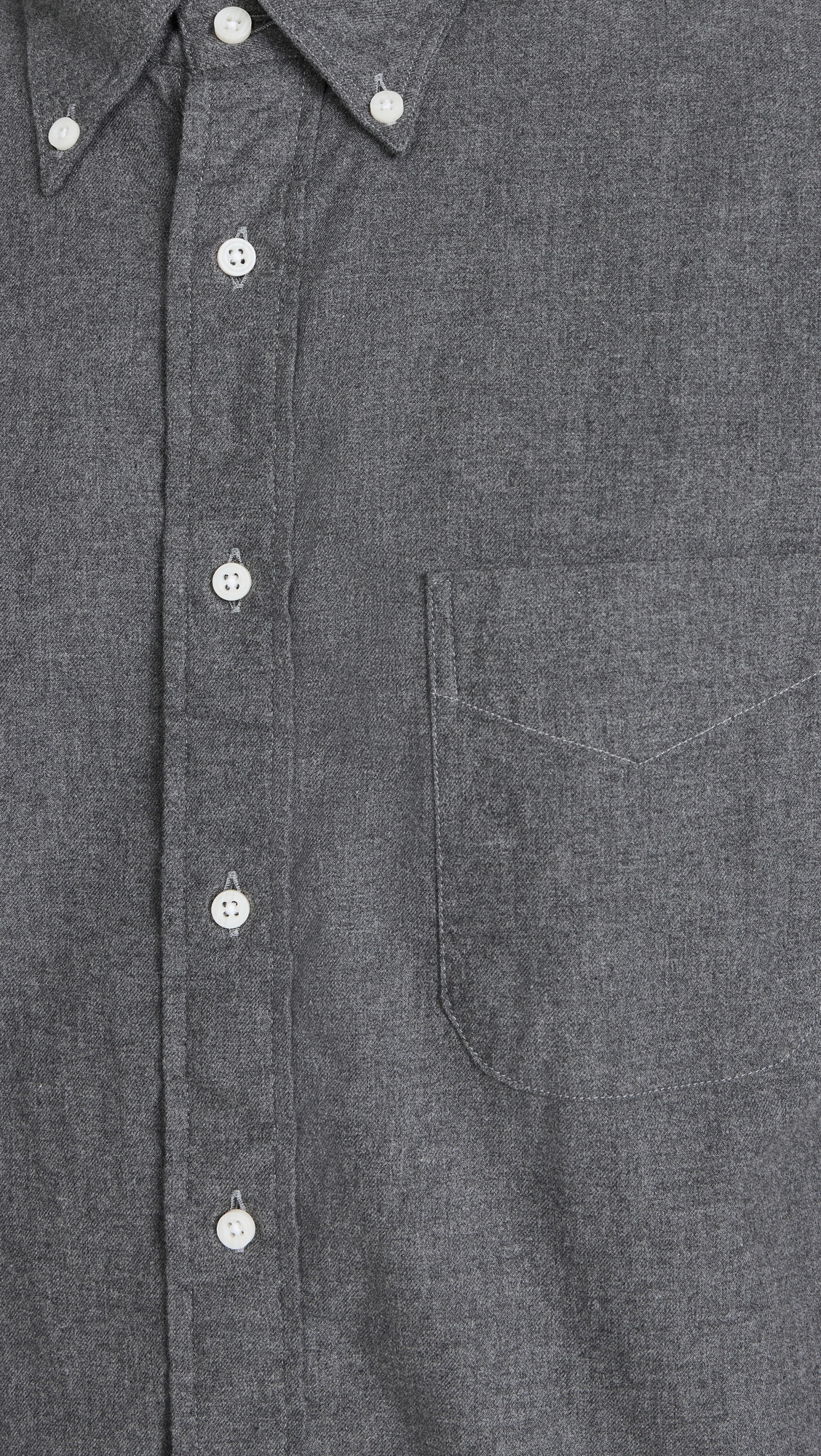 Classic Cotton Flannel Shirt Grey