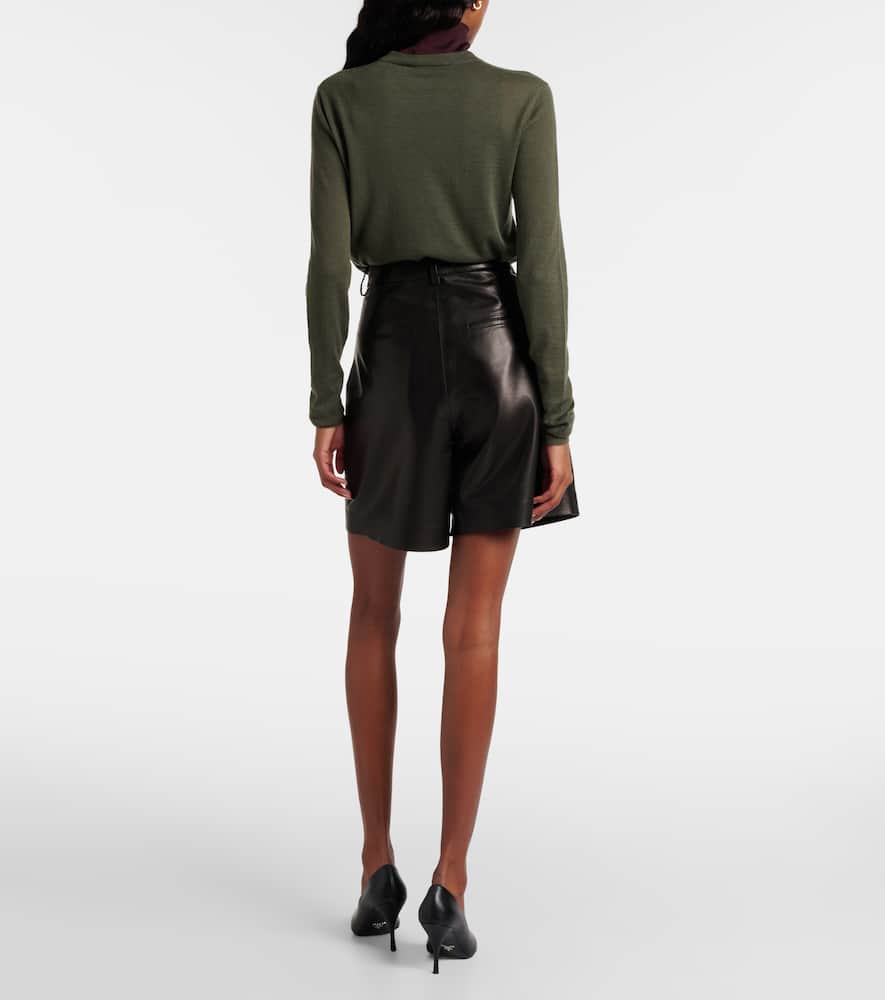 Suze leather shorts