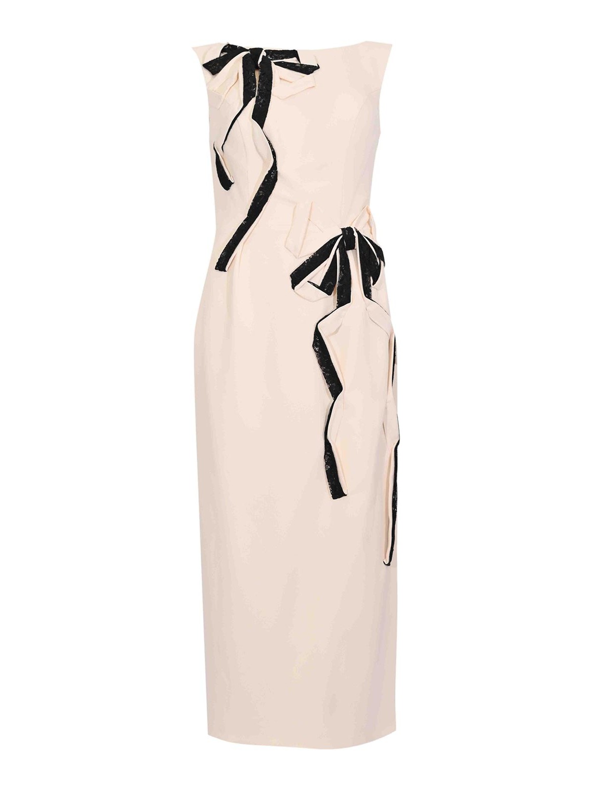 Midi Dress 66638 In Crepe Vanilla