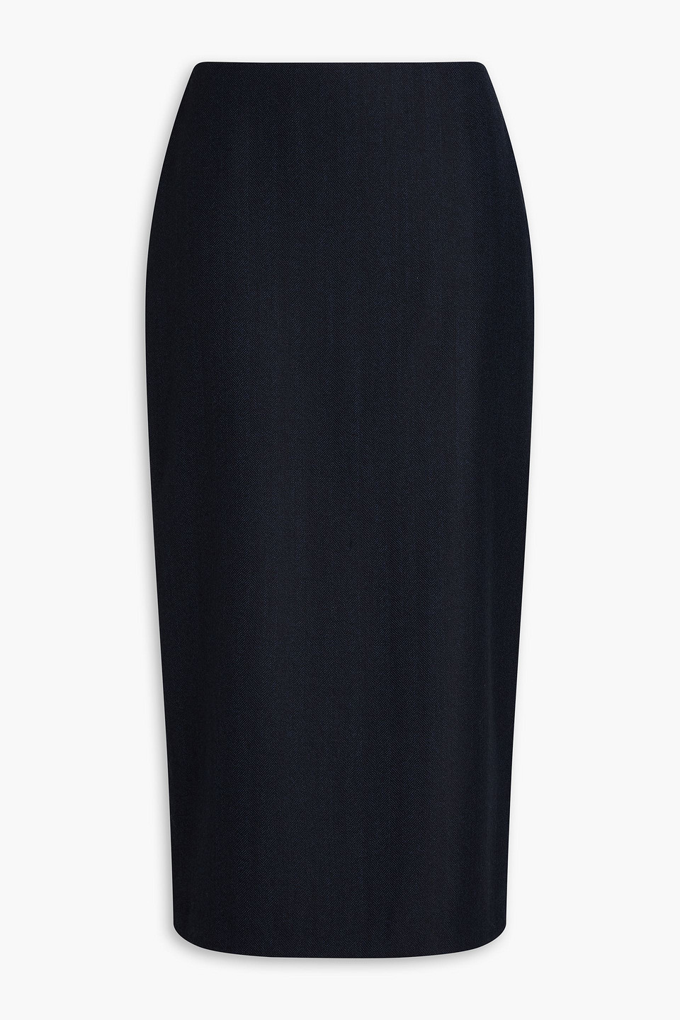 Sussex herringbone wool midi pencil skirt - Blue - 2