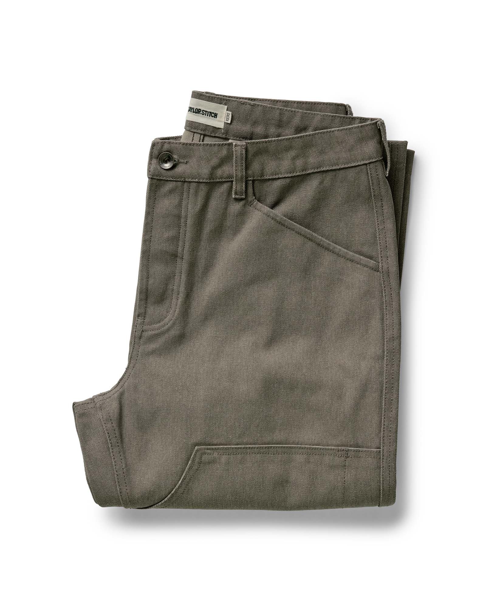 Men's Organic Cotton Chore Pant in Stone Chipped Canvas