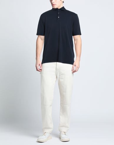 Man Polo shirt Navy Size 44 Cotton