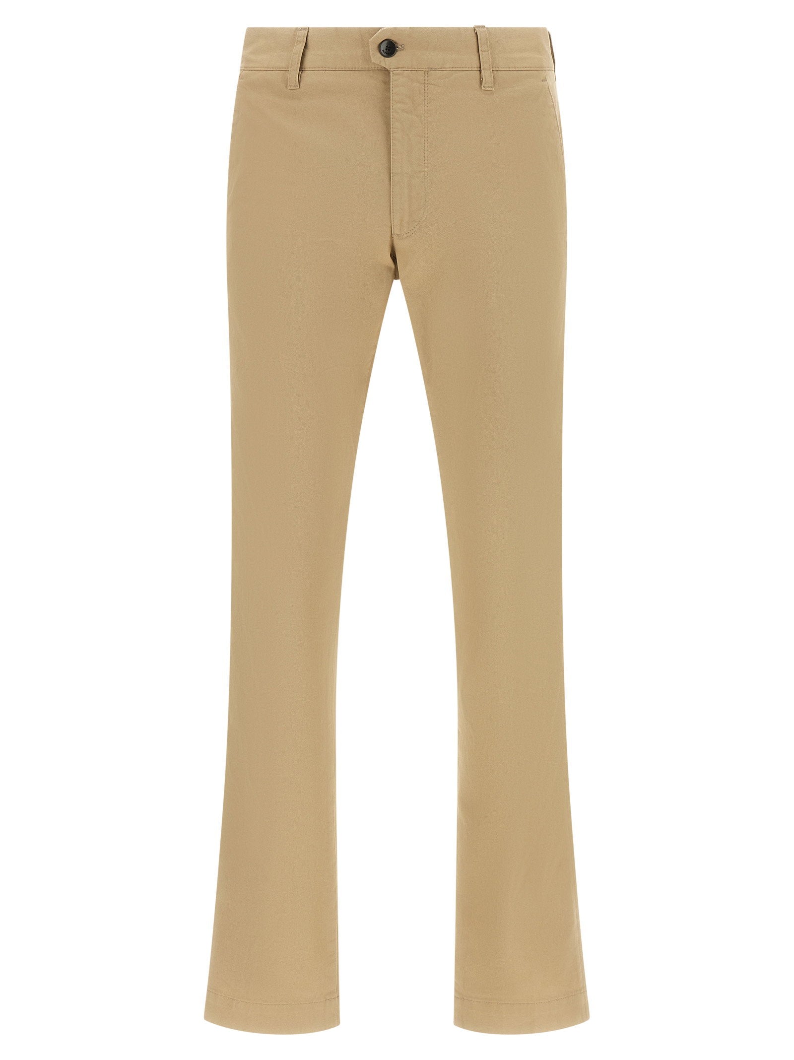 Stretch Cotton Canvas Chinos — Beige