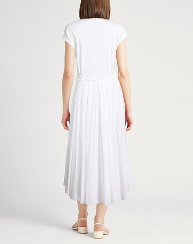 Easy Woman Midi dress White Size 6 Cotton, Polyamide