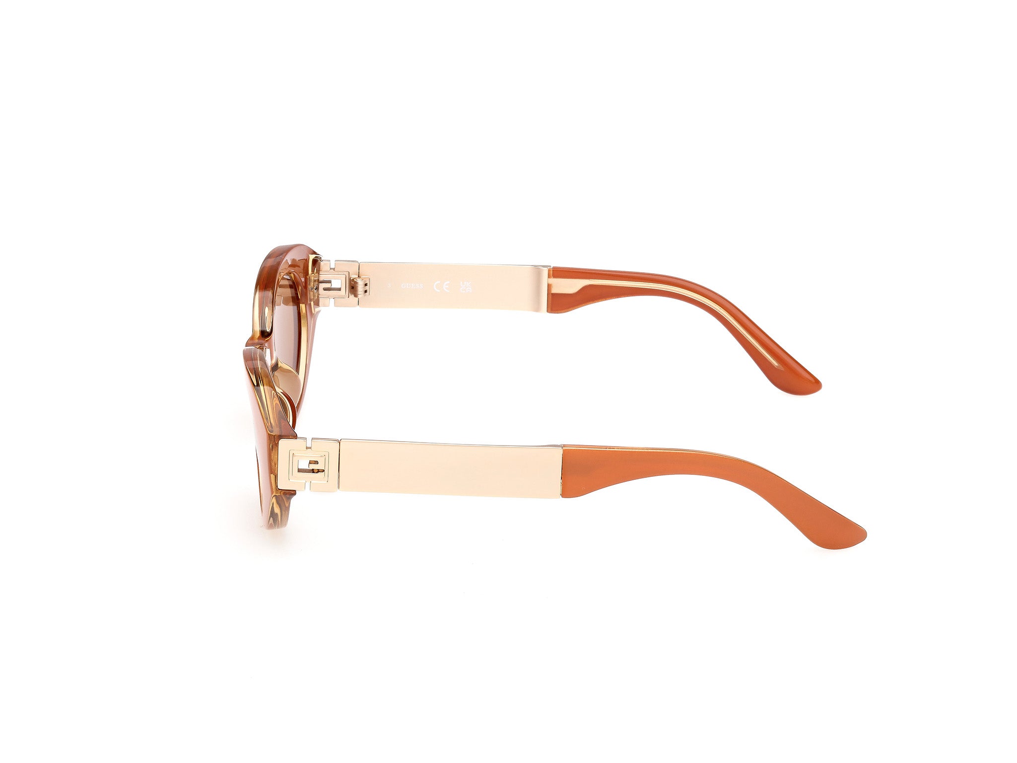 Guess Mujer Guess GU00261-H 42E Gafas de sol Inyectado Naranja Marrón Redonda Norma