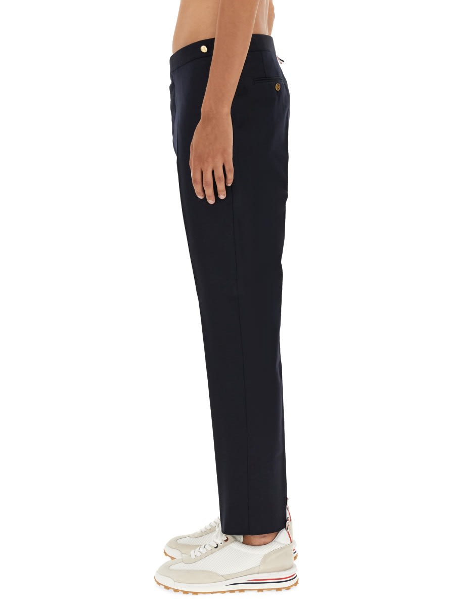 Super 120s twill side tab trousers