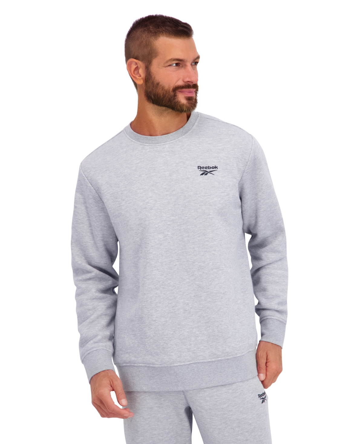 Men's Embroidered Chest Logo Sweatshirt - Gray Heather