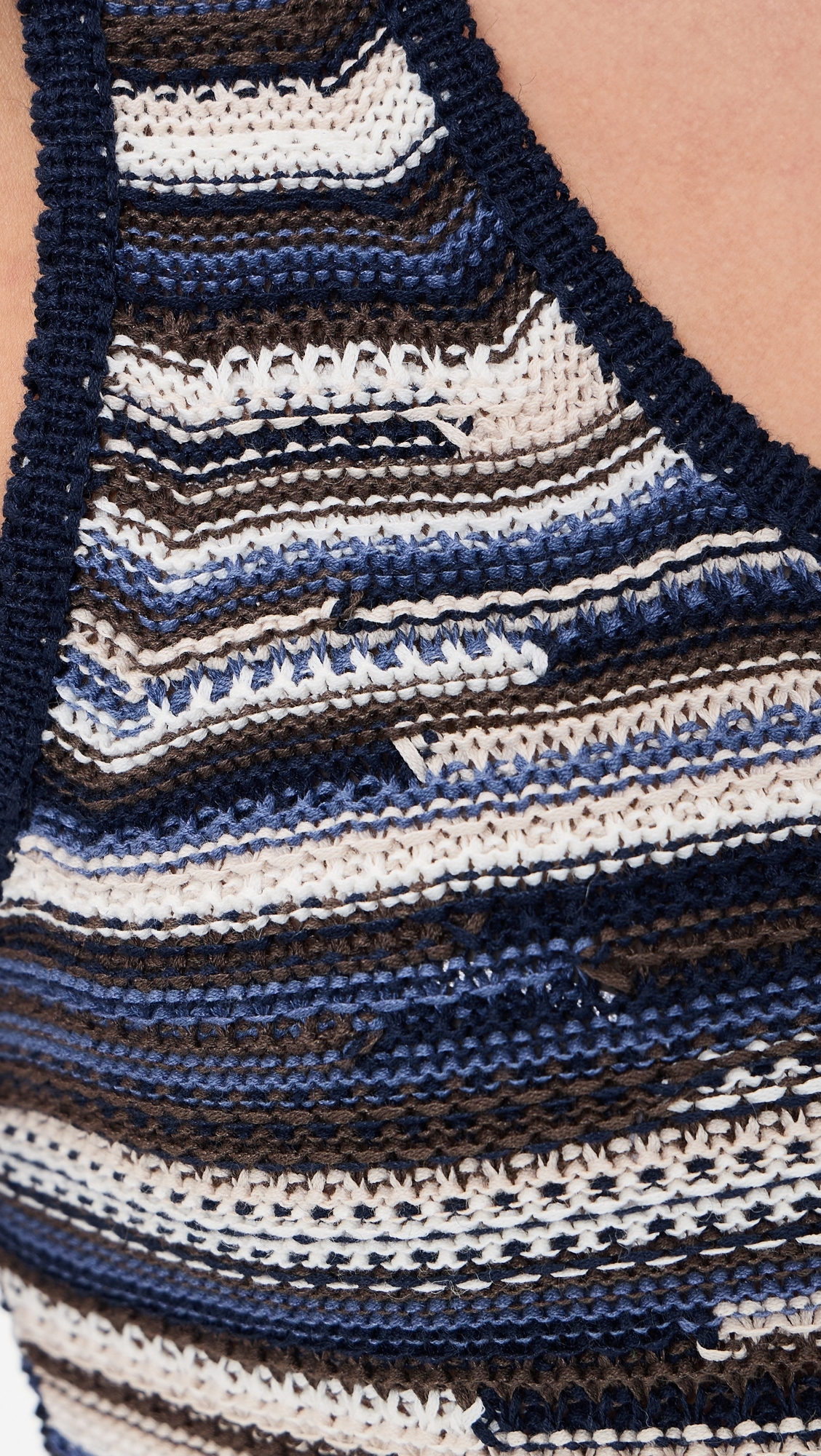 Zinah Knit Dress In Linen Dry Rib Navy Multi