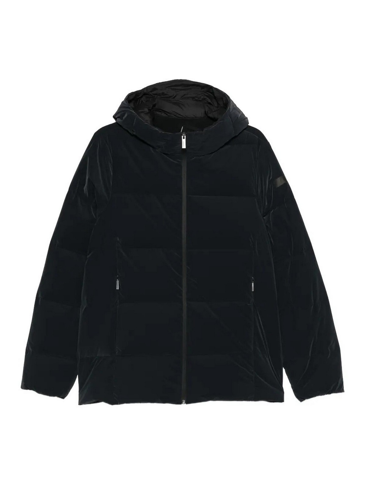 Hood Zip Jkt Blue Black