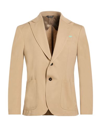 Man Blazer Camel Size 40 Viscose, Polyamide, Elastane