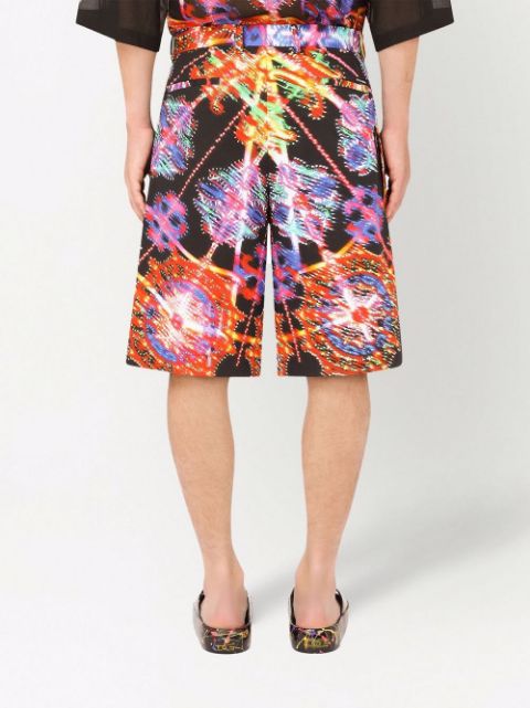 Luminaire-print tailored shorts