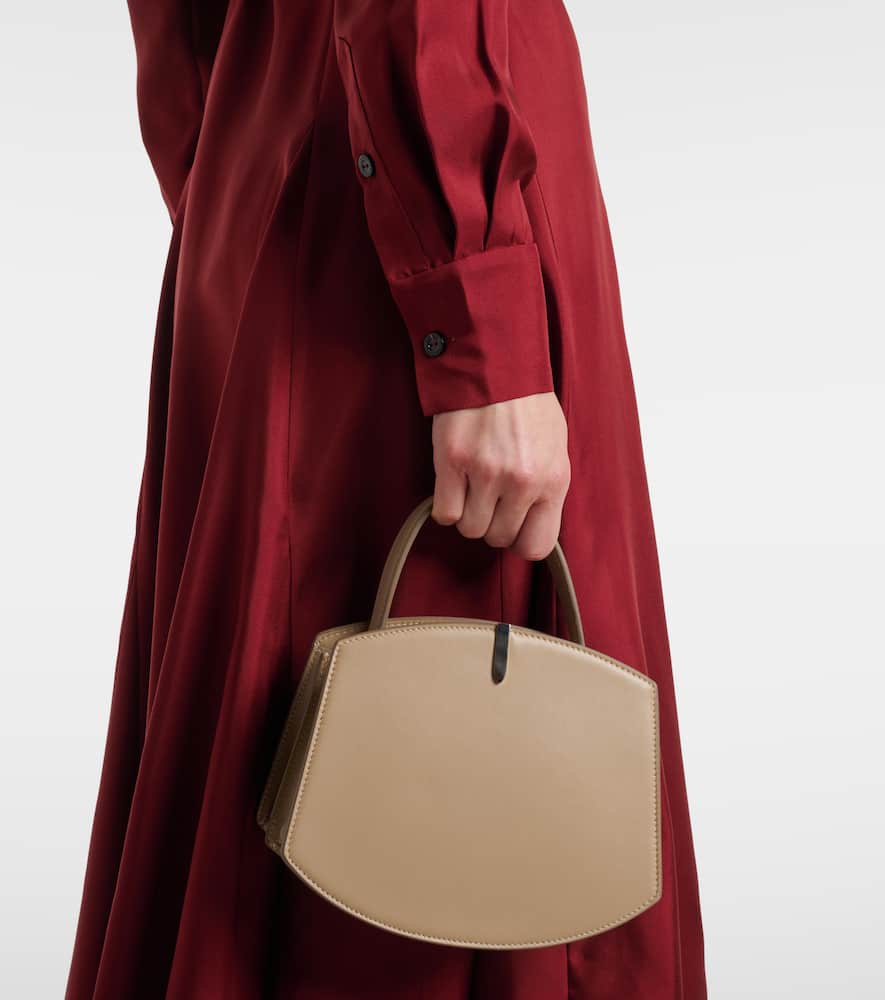 Riko belted silk twill shirt dress