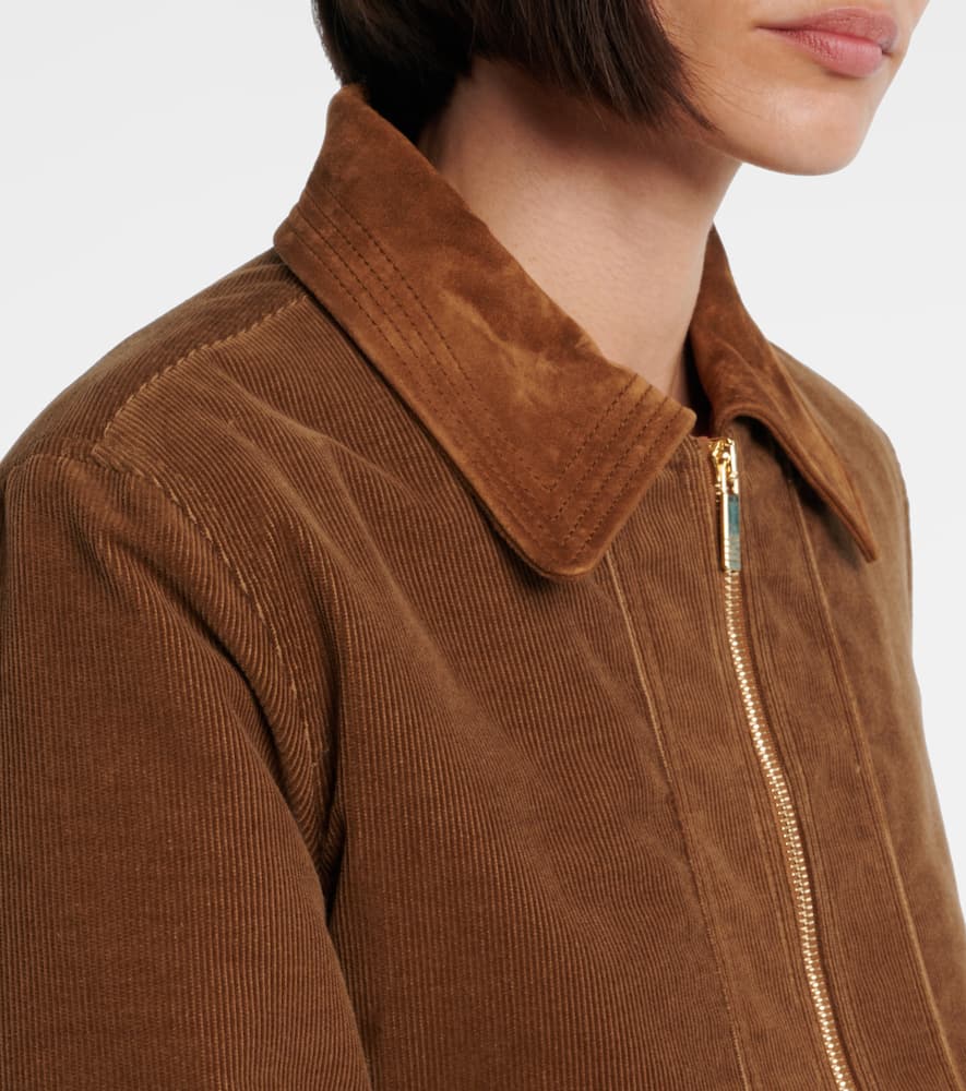 Wale cotton corduroy down jacket