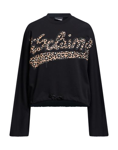 Woman Sweatshirt Black Size L Cotton
