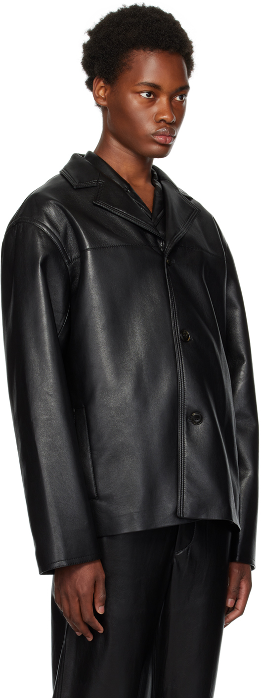 Nanushka Black Arto Vegan Leather Jacket