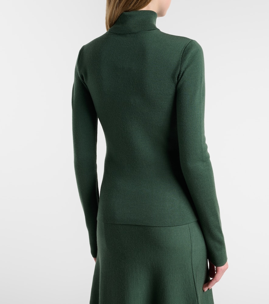 May wool, cashmere, and silk turtleneck top