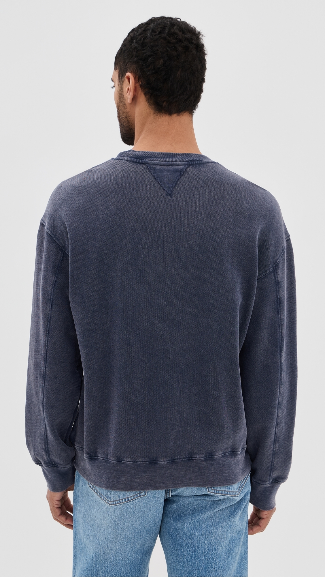 Alex Mill Marlon Sweatshirt In Light Weight Cotton Terry Dark Navy
