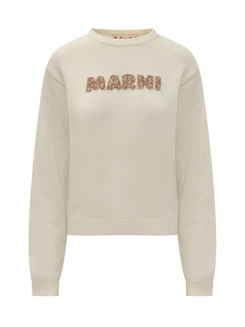 Cotton Logo Embroidered Sweater