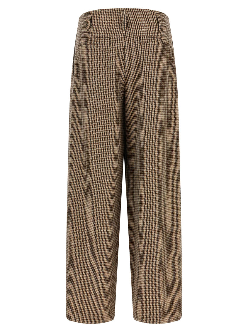 Brunello Cucinelli - prince of wales lamé flared trouser