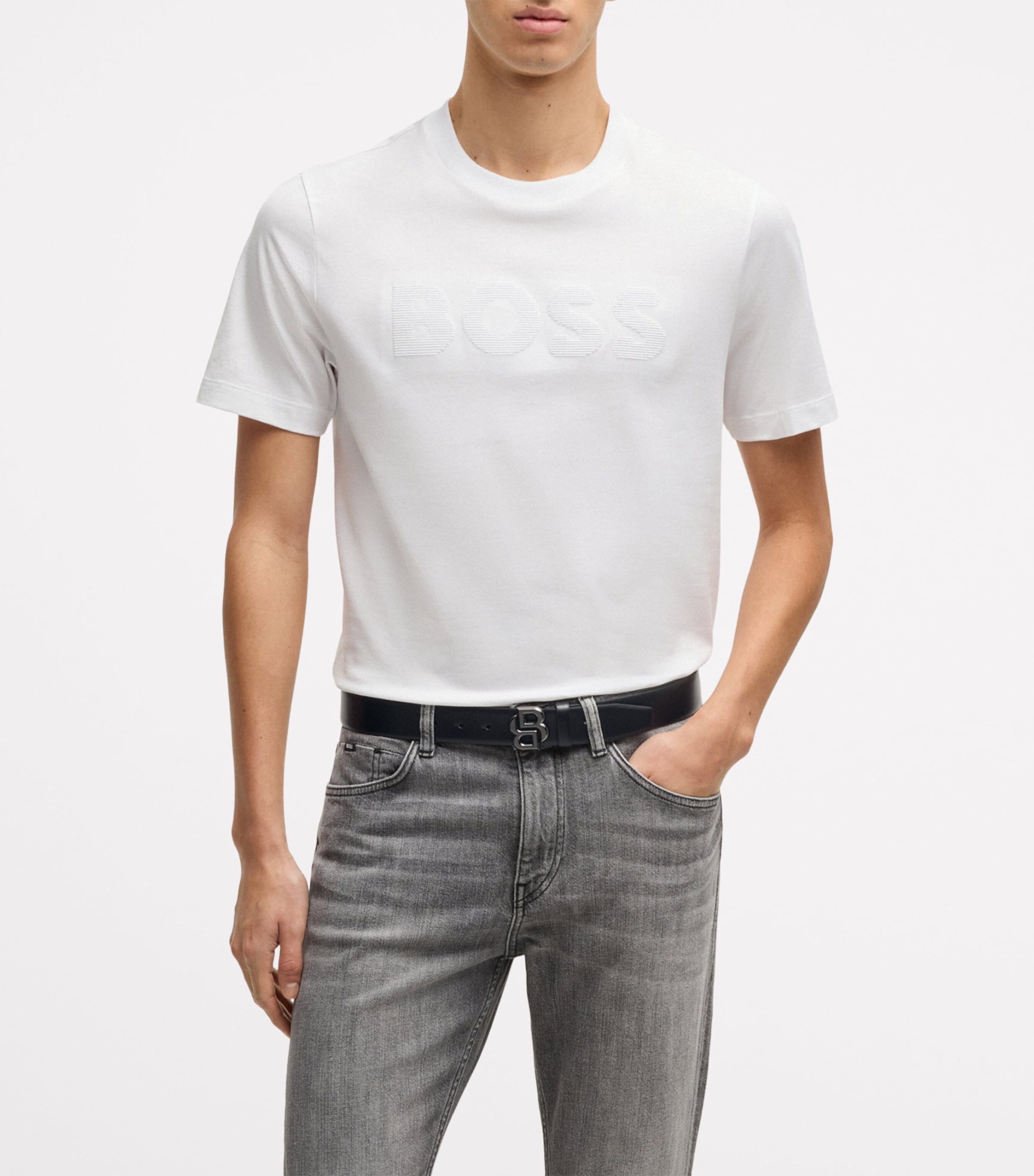 Leather Double B Icon Belt