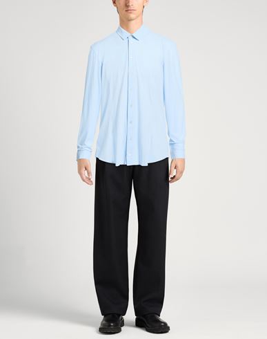 Man Shirt Azure Size 46 Polyamide, Elastane