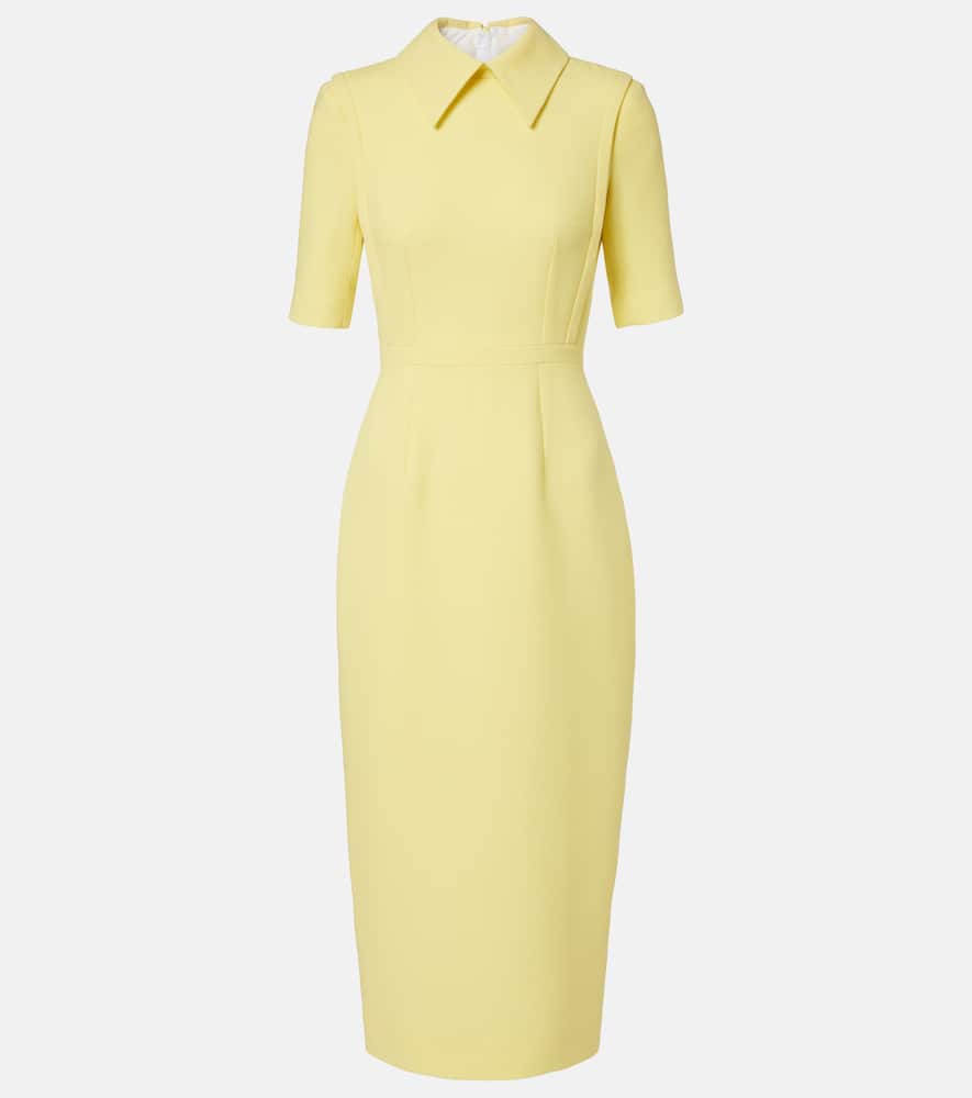 Valletta wool crêpe midi dress